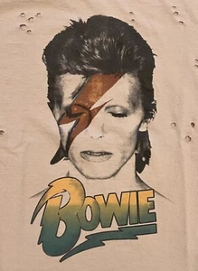 ✨David Bowie Aladdin Sane T-Shirt. Licensed. Distressed. *Intentional Holes* Rad - Picture 1 of 4