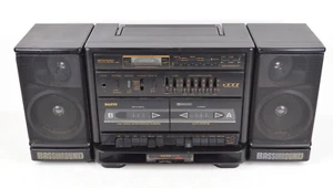 RARE Sanyo C777 Boombox Double Cassette Deck AM/FM Radio Bass Surround 4 REPAIR - Picture 1 of 12