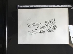 MARC CHAGALL Dancer Lithograph Back Cover of Derrière le Miroir #235 framed - Picture 1 of 9