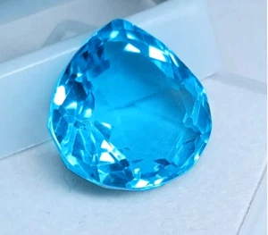 Natürlich Selten Brasilianischer Blauer Topas Tropfenschliff Certified 13.90 CT - Picture 1 of 7