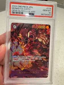 PSA 10 GEM MINT One Piece TCG Luffy OP09-119 SEC Secret Rare Parallel Japanese - Bild 1 von 2