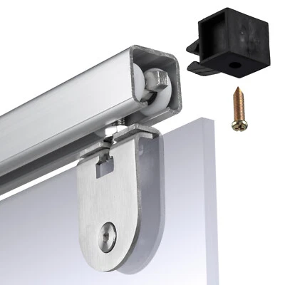 Glas Schiebetür Beschlag 20mm Laufprofil Laufrollen Glastür Schiebetürbeschlag - Bild 1 von 4