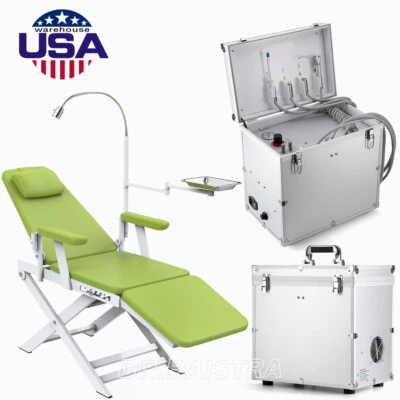 Portable Dental Delivery Syringe Suction Turbine Air Compressor/Folding chair - Image 1 of 4