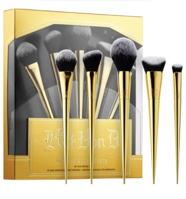 Juego de pinceles KAT VON D 10th Anniversary DORADO NUEVO EN CAJA ¡100% AUTÉNTICO! KVD VEGANO 💯 Foto 1 de 4