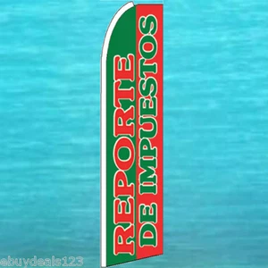REPORTE DE IMPUESTOS FEATHER FLUTTER FLAG Advertising Sign Banner Swooper Bow - Picture 1 of 5
