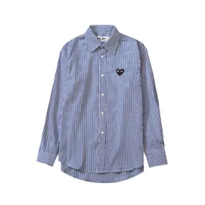 PLAY Japanese Harajuku Loose Men and Women Embroidered Button Long Sleeve Shirt - Picture 1 of 15