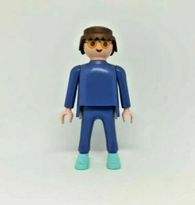 Action Figure vintage Playmobil Uomo con vestito blu 1992 Geobra - Foto 1 di 3