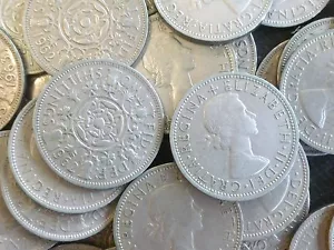 Bulk Lot Of 40 Clean Pre-Decimal Elizabeth II Two-Shillings / Florins 1953-1967 - Picture 1 of 2