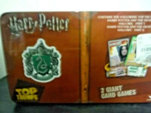Harry Potter Top Trumps in Tin Deathly Hallows 1&2 Giant Card Games Slytherin - Picture 1 of 6