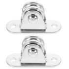 2 Pcs Lifting Swivel Hook Washing Line Pulley Canopy Curtain