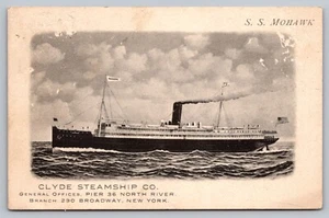 Postcard SS Mohawk Clyde Steamship Co. Passenger Ocean Liner Posted 1909 #1 - Picture 1 of 2