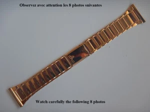 20 21 22 MM Armband Von Armbanduhr ZRC Vergoldet Rosa Kumme Bockrollen NOS 50 - Picture 1 of 9