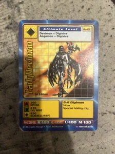 Digimon Card 1999: LadyDevimon Bo-22 - 1st Edition Used Condition - Picture 1 of 2
