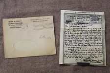Original WW2 England V-Mail Letter & Envelope from 101st Airborne 327th G.I. Vet