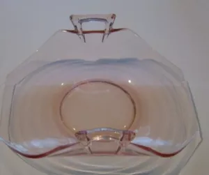 PINK Depression Glass CANDY DISH with handles Perfect - Picture 1 of 1