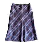Real clothes Saks fifth Avenue plaid brown wool pencil skirt size 2