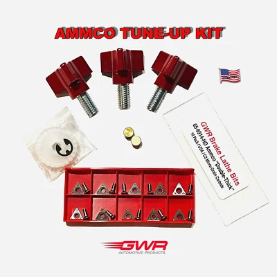 KIT de ajuste de torno de freio Ammco (botões vermelhos, engrenagem de cisalhamento, latão, bits TH) FRETE GRÁTIS - Imagem 1 de 4