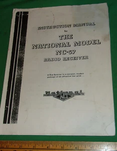 National NC-57 Older Xerox of Manual Clean! - Picture 1 of 7