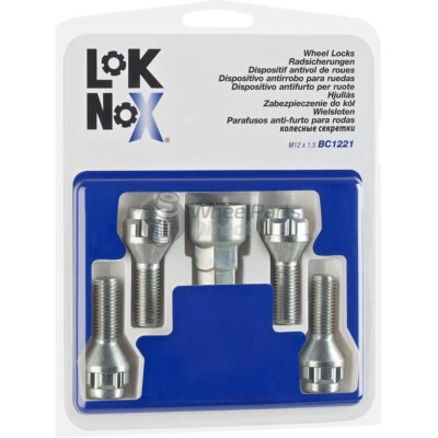 LokNox By McGard 12x1.5 Lock Bolts for Opel Tigra 94-00 on Aftermarket Wheels - Image 1 of 3
