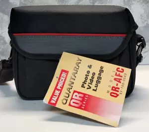 Quantaray NEW Small Vintage Camera Luggage Bag Black Zip 8" QR Series w/ Strap - Picture 1 of 14