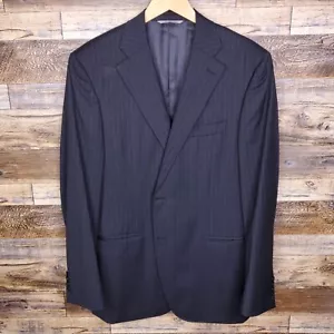 CANALI Black Striped BLAZER sportscoat 52L jacket ITALY made - Picture 1 of 17
