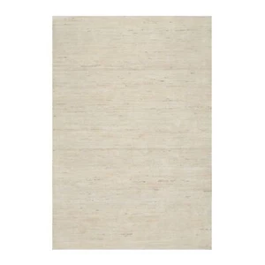 6'1"x9' White Hand Knotted Lori Buft Gabbeh Modern Design 100% Wool Rug R90779 - Picture 1 of 11