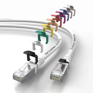 RJ45 Patchkabel Cat 6 A Netzwerkkabel LAN Ethernet 500MHz Weiß 10 Gigabit - Bild 1 von 104