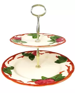 APPLE by Franciscan 2 Tier Cake Stand 10.75" Bottom Plate NEW NEVER USED England - Picture 1 of 6