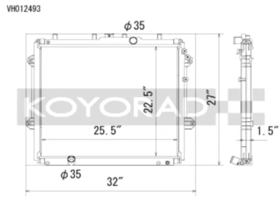 Koyorad Racing Radiator For 2010-2012 Toyota 4Runner 4.0L V6 VH012493 - Image 1 of 3