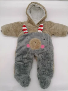 Cosy Fluffy Donkey Baby Kostüm mit Kapuze 6 Monate - Bild 1 von 3