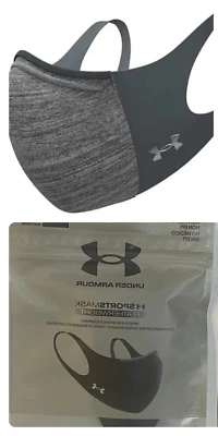 1 Pack Under Armour Featherweight Sportsmask Sports Facemask SM /MED-Black/Twist - Image 1 of 4