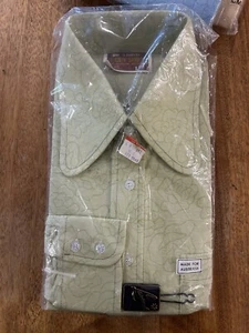 NEW vintage Laurent Body Shirt large BNIB NOS 1960s 1970s disco rose theme green - Bild 1 von 8
