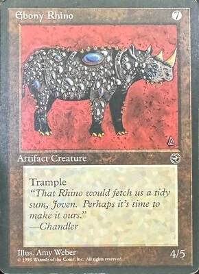 Magic The Gathering (MTG) : Homelands : Ebony Rhino - Image 1 of 3