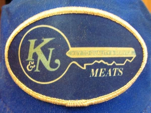 K&N MEATS vtg trucker cap Seattle vtg baseball hat distributor WA key logo 1970s - Picture 1 of 2