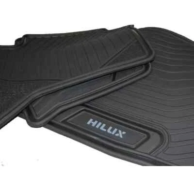 Новый подлинный OEM напольные коврики комплект водонепроницаемый для Toyota HILUX черный 2016-2020 4шт - Изображение 1 из 4
