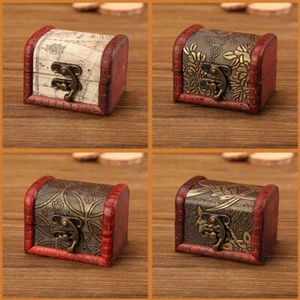 1X Antique Wooden Box Pocket Watch Jewelry Holder Storage Display Case Gifts USA - Picture 1 of 22