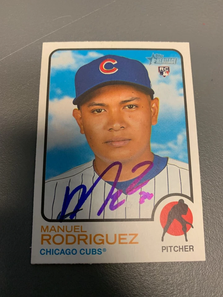 Manuel Rodriguez Signed 2022 Topps Heritage Auto Chicago Cubs RC Card #291 - Image 1 of 1
