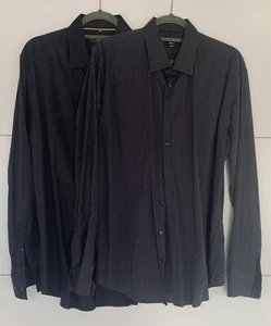 2x Jake*s Jakes Herren Hemd Slim Fit Schwarz Gr. 43/44 XL Neu # 2 Stück # - Bild 1 von 5