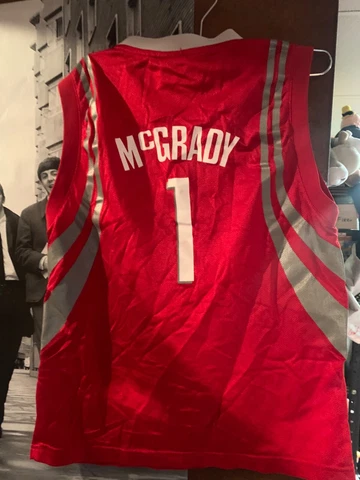 Reebok Houston Rockets Tracy McGrady #1 Youth Basketbal Jersey Size L 14-16 Cover