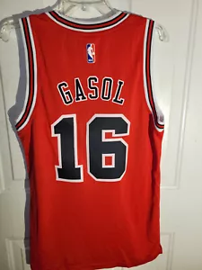 Maglietta Adidas Swingman 2015-16 NBA Chicago Bulls Pau Gasol rossa taglia S - Foto 1 di 3