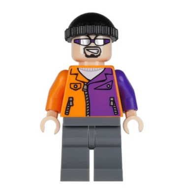 Lego Dos Caras Secuaz 6864 Naranja Púrpura, Gafas de Sol Super Héroes Minifigura Foto 1 de 2