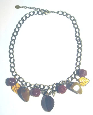 Beautiful ROBERT ROSE Faux AMBER DANGLE  NECKLACE - Image 1 of 2