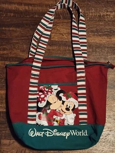Walt Disney World Disney Parks Mickey & Minnie Weihnachten Hobo Canvas Beuteltasche Tasche - Bild 1 von 12