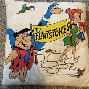 "Sofá Hanna Barbera vintage 1960 The Flintstones almohada 13"" X13"" decoración del hogar retro" - Imagen 1 de 6