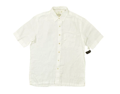 Tasso Elba Island Men's White Linen Short Sleeve Shirt Regular Size S NEW NWT - Image 1 of 4
