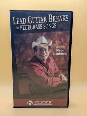 Lead Guitar Breaks for Bluegrass — Steve Kaufman VHS + Song Pamphlet - Image 1 of 4