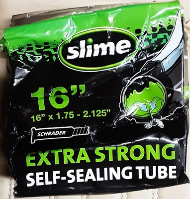 Slime 16" Bike Inner Tube Self-Sealing Puncture Protection Kids Bikes BMX - Image 1 of 4