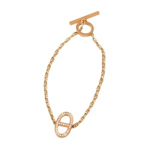 HERMES Chaîne d'Ancre Contour Armband K18 Rotgold Diamant H122404 ST - Bild 1 von 20