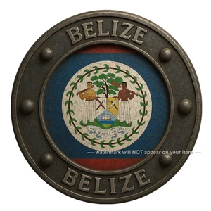 Pegatina de vinilo decorativa bandera país de Belice #S 021 - dos piezas - Imagen 1 de 1