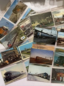 Lotto di 56 cartoline d'epoca relative a ferrovie, vapore, locomotive diesel, treno - Foto 1 di 18